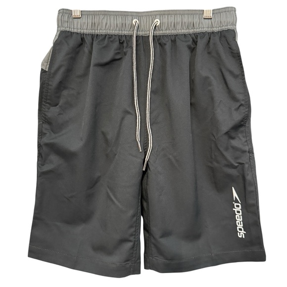 Speedo Men’s S Black Swim Trunks Board Shorts Mesh Lined - Picture 1 of 7